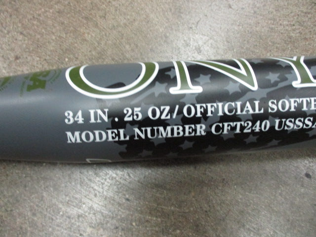 Load image into Gallery viewer, Used Onyx BP Arsenal USSSA Slowpitch Bat 34&quot; 25oz -9
