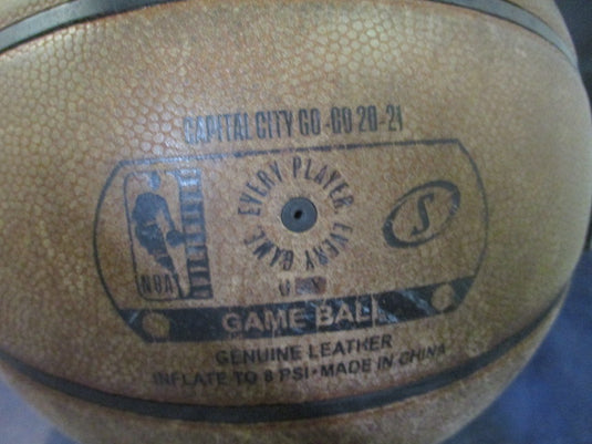 Used Spalding Official Leather Game Ball Capital City Go-Go 20-21