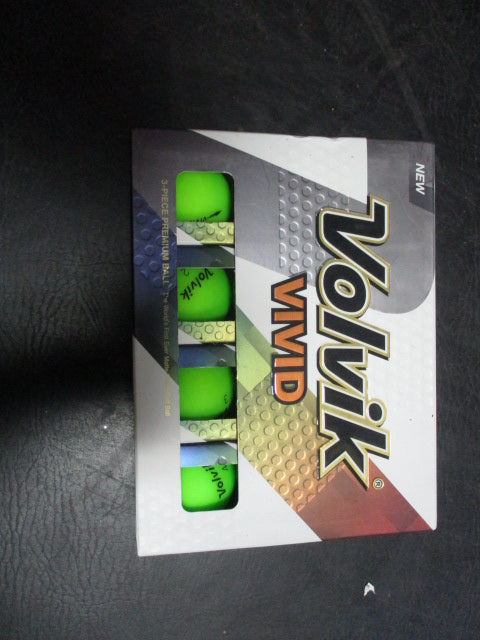 Load image into Gallery viewer, Volvik Vivid Matte Green Dozen Golf Balls
