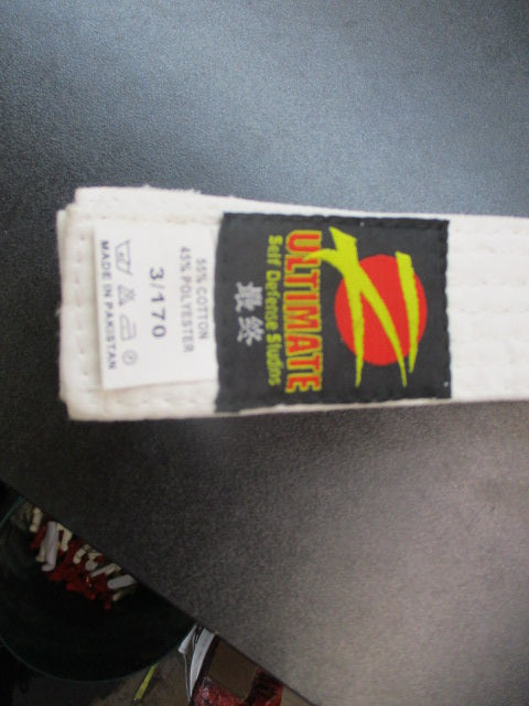 Used Ultimate Self Defense Studios White Belt Size 3/170