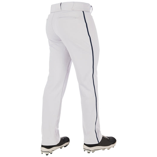 Champro Triple Crown White Open Bottom Baseball Pants w/ Black Piping Youth Size