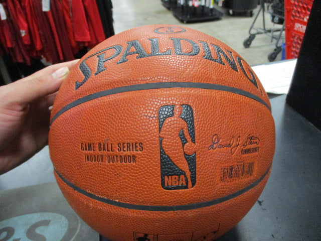 Load image into Gallery viewer, Used Spalding NBA Game Ball Series Indoor/Outdoor Basketball
