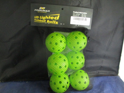 Podiumax LED Lighted Pickleball Balls - 6 QTY