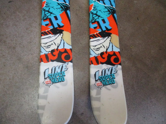 Used 2012 Line Super Hero Skis 123cm Downhill Skis