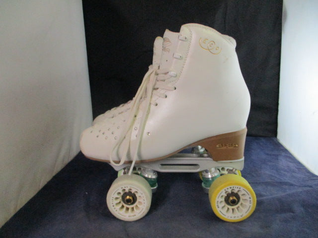 Load image into Gallery viewer, Used Edea Eco Rhinestone Quad Roller Skates Women&#39;s Size 8 Made in Italy
