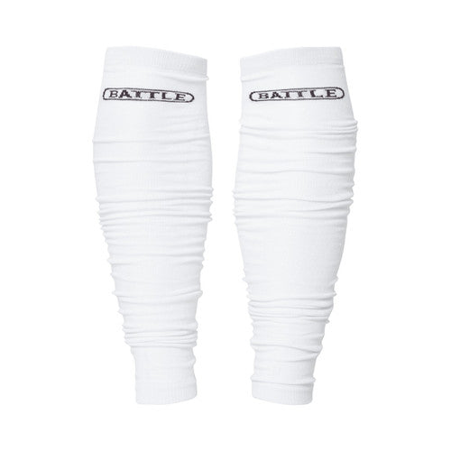 New Battle Long Sock Sleeves- One Pair-  White Size Youth