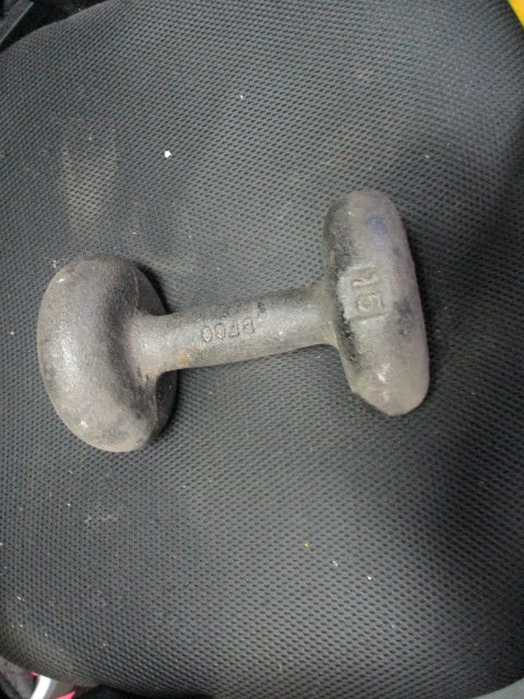 Used Cast Iron 15 LB Dumbbell