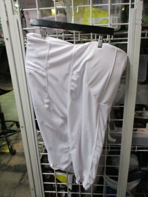 Used Champro White Football Pants Adult Size Large - missing tailbone pad