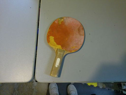 Used Ping Pong Table Tennis Paddle (Cracked Wood)