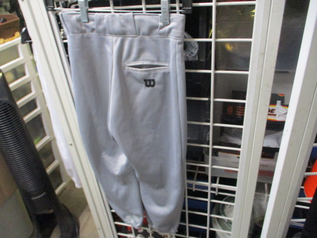 Load image into Gallery viewer, Used Wilson Grey Baseball Pants Size Youth Medium
