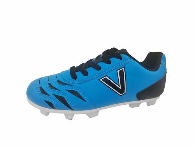 Load image into Gallery viewer, New Victor Sierra Kids Cattura MD Jr Soccer Shoes Blue/Black Size 12T
