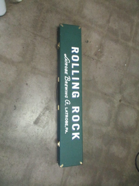 Used Rolling Rock Pool Cue, Ball, Chalk & Case Set