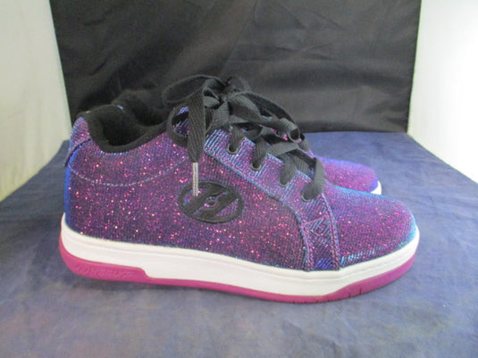 Used Heelys Purple Blue Glitter Shoes Youth Size 6