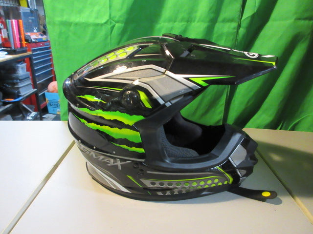 Load image into Gallery viewer, Used Gmax Dot Size Small Black/Green Motocross Helmet
