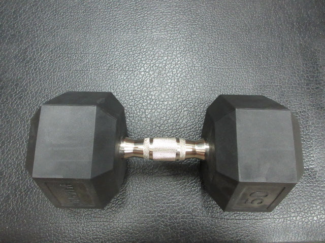 Load image into Gallery viewer, Used Hampton 50 LB Rubber Hex Dumbbell
