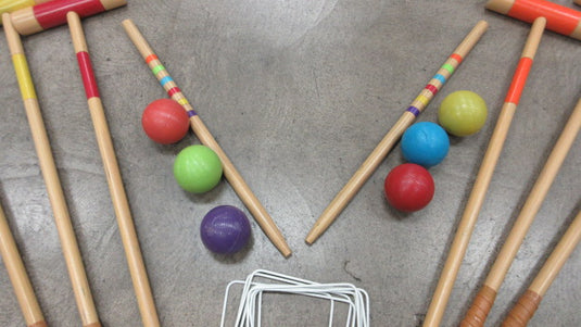 Used GoSports Croquet Complete Set Yard Game