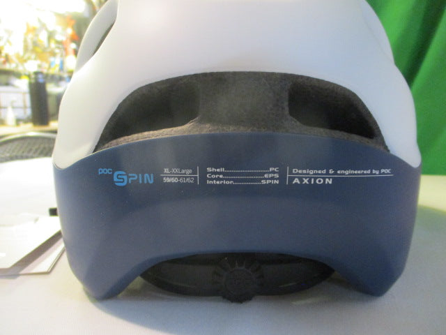 Load image into Gallery viewer, POX Axion SPIN Bicycle Helmet Size 59-62cm XL/XXL - Lead Blue Matte
