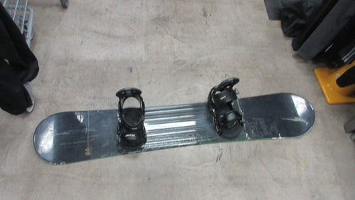 Used Salomon 163cm Snowboard W/ Burton Bindings - Deck Has Damage