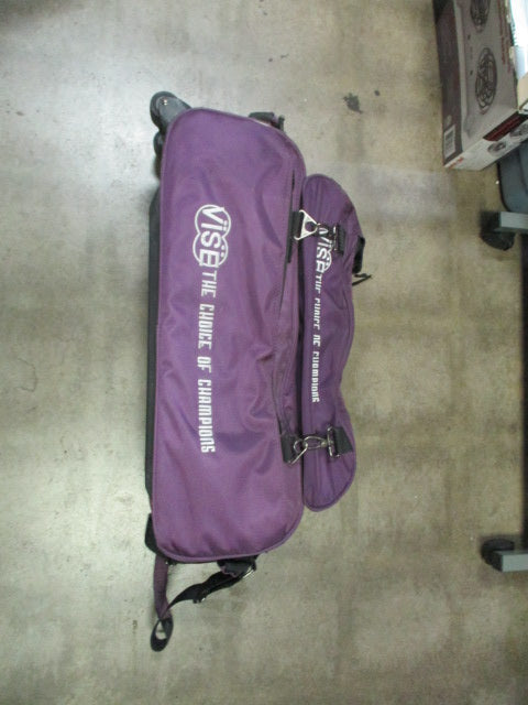 Load image into Gallery viewer, Used Vise 3 Ball Tote Bowling Rolling Bag w/ Shoe Bag - has slight wear
