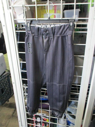 Used Demarini Grey Pin Striped 'R' Softball Pants Adult Size XS - wear on ankle