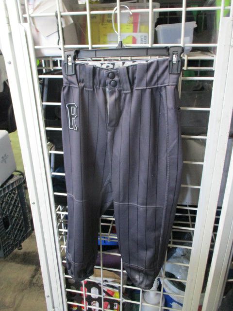 Load image into Gallery viewer, Used Demarini Grey Pin Striped &#39;R&#39; Softball Pants Adult Size XS - wear on ankle
