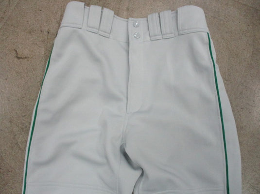 Mizuno Performance Gray Baseball Pants Sz XS - Green Piping