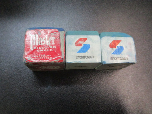 Used Billiards Chalk - 3 QTY