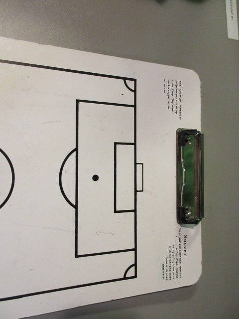 Used Soccer Dry Erase Clipboard