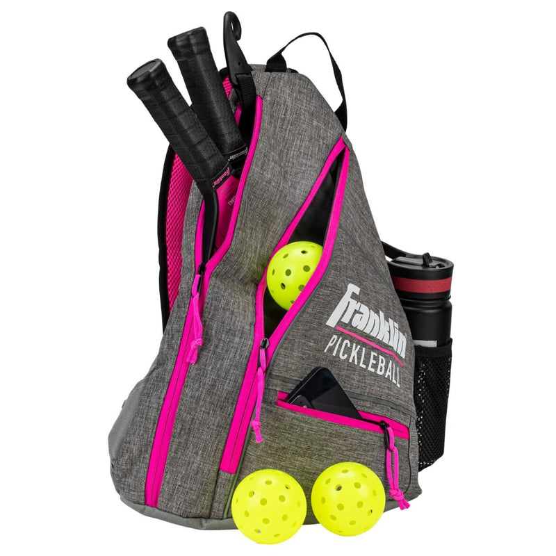 Load image into Gallery viewer, New Franklin Pickleball Sling Bag - Grey/Pink
