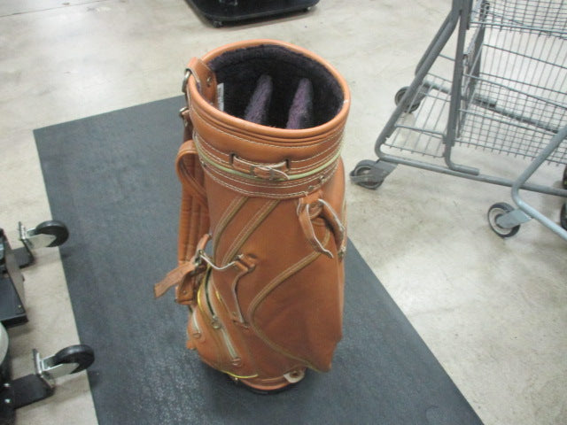 Load image into Gallery viewer, Vintage Leather 6-Way Divider Golf Bag
