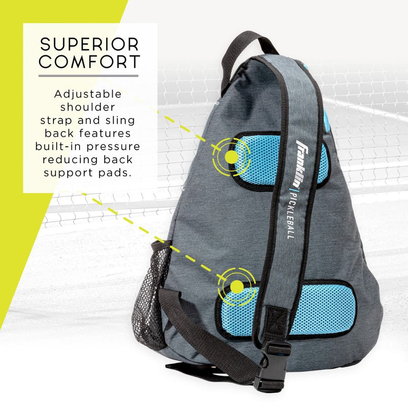 Load image into Gallery viewer, New Franklin Pickleball Sling Bag - Grey/Blue
