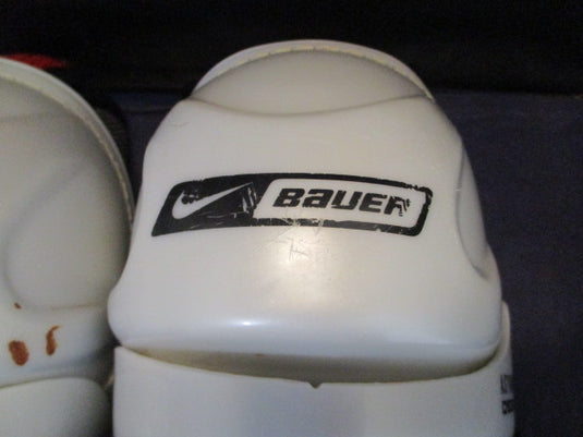 Used Nike Bauer Vapor XVI Shin Pads Adult Size 14" - small stains