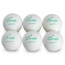 New Champion 1 Star Table Tennis Balls - 6 Pack White