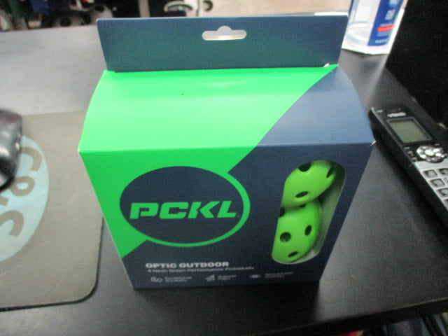 Load image into Gallery viewer, New PCKL Optic Outdoor 4 Neon Green Performance Pickleball Balls
