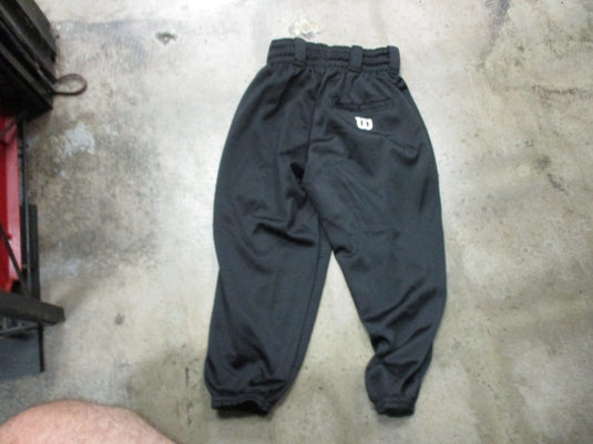 Used Wilson Black Elastic Bottom Baseball Pants Youth Medium