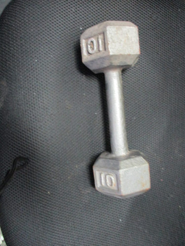 Used Cast Iron 10 LB Dumbbell