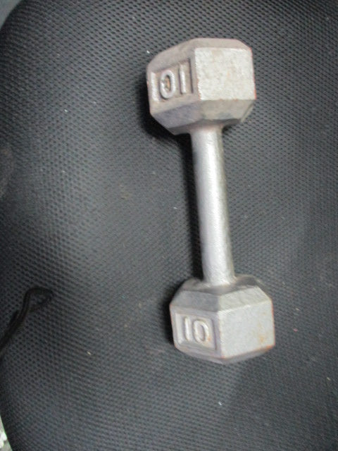 Used Cast Iron 10 LB Dumbbell