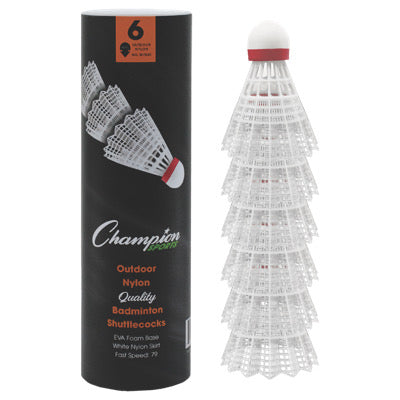 New Champion Sports Outdoor Nylon Shuttlecocks 6 Pack