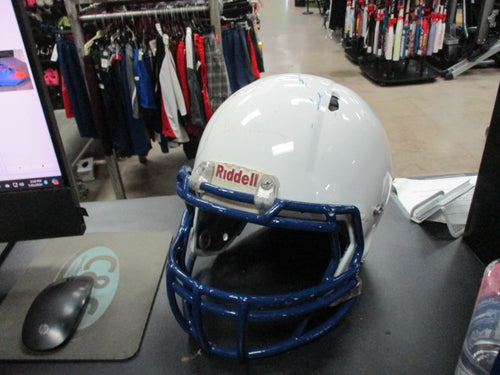 Used Riddell White Football Helmet Size Youth INITIAL SEASON 2013 (NO JAWPADS)