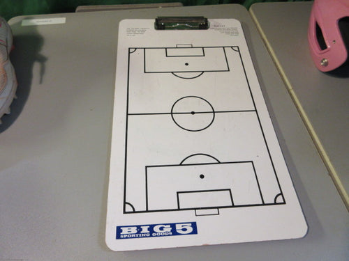 Used Soccer Dry Erase Clipboard