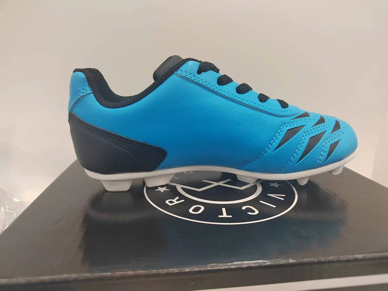 Load image into Gallery viewer, New Victor Sierra Kids Cattura MD Jr Soccer Shoes Blue/Black Size 11T
