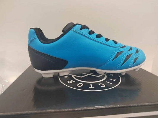 New Victor Sierra Kids Cattura MD Jr Soccer Shoes Blue/Black Size 12.5T