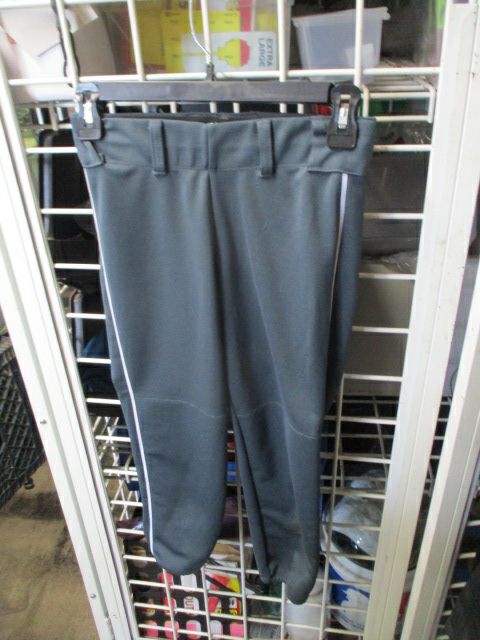 Load image into Gallery viewer, Used The Gluv Grey &amp; White Piping Softball Pants Adult Size XS - wear on ankles
