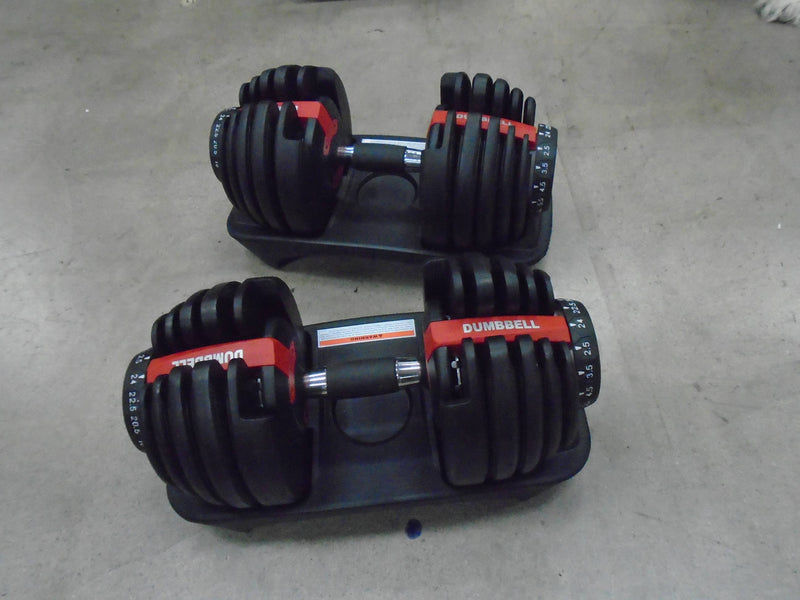 Load image into Gallery viewer, New Rising Sports 52.5 LB Adjustable Dumbbell Set Set Includes 2 52.5lb Dumbells
