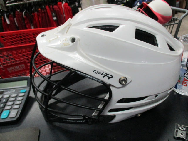 Load image into Gallery viewer, Used Cascade CPVr AdjustableWHITE Lacrosse Helmet
