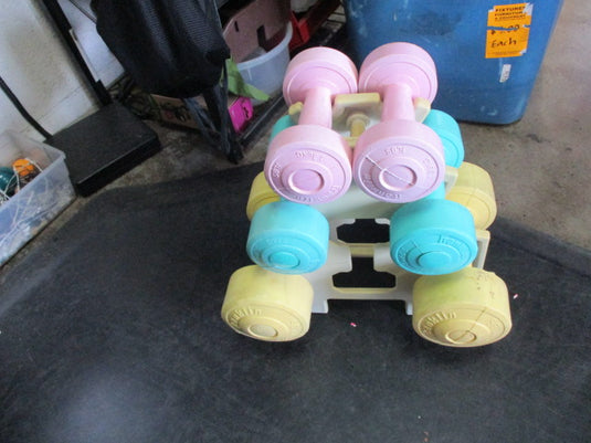 Used Franklin Dumbbell Set 2 (3 LB) 2 (5LB) 2 (10LB)