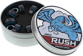 New Rush ABEC 7 Titanium Coated Bearings W/ Spacers