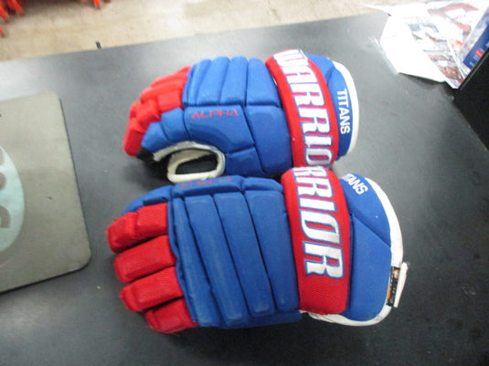 Used Warrior Alpha Junior 11" Hockey Gloves