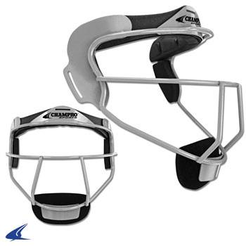 New Champro The Grill Defensive Fielder's Face Mask - Youth Silver