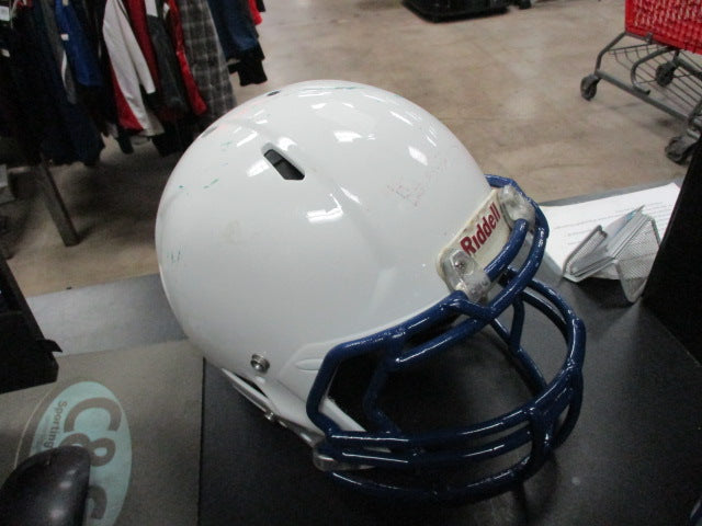 Load image into Gallery viewer, Used Riddell White Football Helmet Size Youth INITIAL SEASON 2013 (NO JAWPADS)
